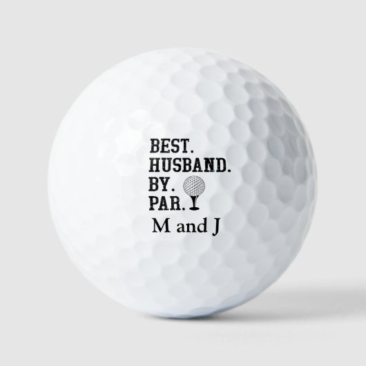 Gepersonaliseerde naam Best Husband By Par Golfballen (Voorkant)