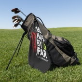 Gepersonaliseerde naam Best Papa by Par Golfhanddoek (Groen)