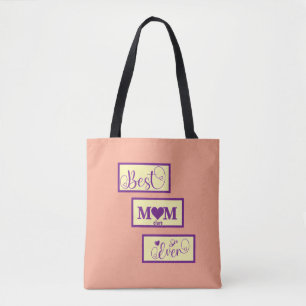 Gepersonaliseerde naam beste moeder ooit roze ROSE Draagtas