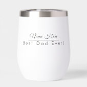 Gepersonaliseerde naam Beste papa ooit Elegant (Achterkant)