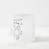 Gepersonaliseerde naam Beste tante Tante-tea Grapp Matglas Koffiemok (Voorkant links)