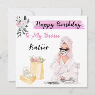 Gepersonaliseerde Naam Birthday Kaart voor Beste V
