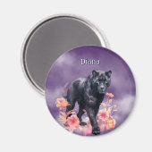 Gepersonaliseerde naam Black Panther Magneet (Voorkant / Achterkant)