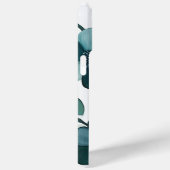 Gepersonaliseerde naam Blue Aqua Floral Vines Case-Mate iPhone Case (Achterkant / Rechts)