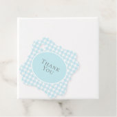 Gepersonaliseerde naam Blue Check Plaid Bedankjes Labels (In situ)
