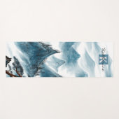 Gepersonaliseerde naam Blue White Mountain Uitzich Yogamat (Voorkant (horizontaal))