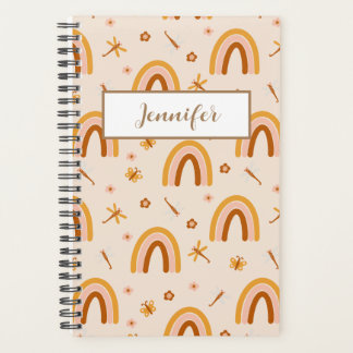 Gepersonaliseerde naam Boho Rainbow Planner