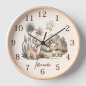 Gepersonaliseerde naam Boho Schattigee dinosaurus (Voorkant)