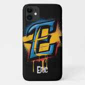 Gepersonaliseerde naam Bold Graffiti Initiaal "E" Case-Mate iPhone Case (Achterkant)