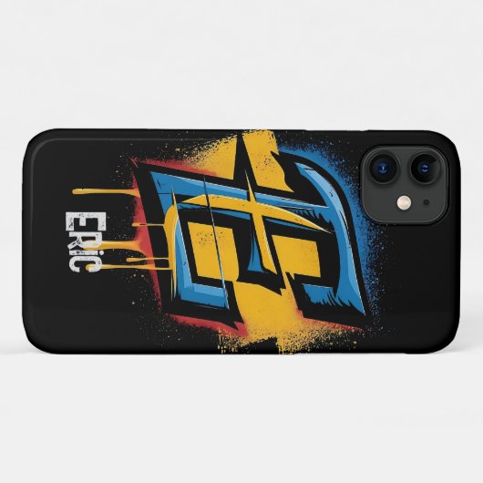 Gepersonaliseerde naam Bold Graffiti Initiaal "E" Case-Mate iPhone Case (Achterkant (horizontaal))