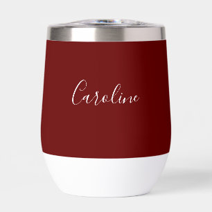 Gepersonaliseerde naam Bourgondië Script Monogram