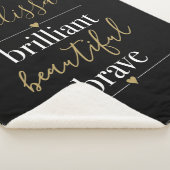 Gepersonaliseerde naam Briljant Prachtig Brave Sherpa Deken (3/4)