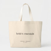 Gepersonaliseerde naam Bruid Essentials Minimale b Grote Tote Bag (Voorkant)