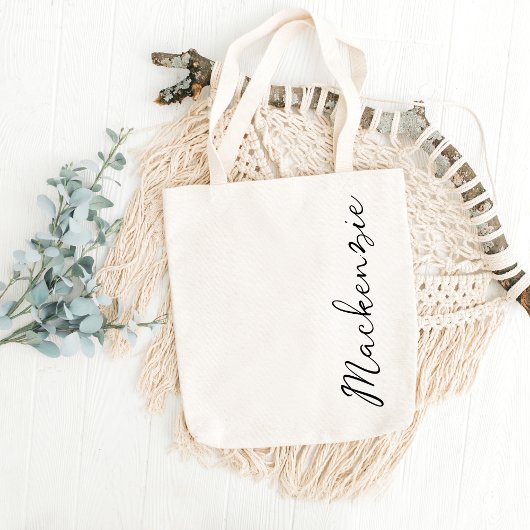 Gepersonaliseerde naam bruidsmeisje gunsten Bachel Tote Bag