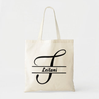 gepersonaliseerde naam canvas tas, aangepaste lett tote bag