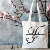 gepersonaliseerde naam canvas tas, aangepaste lett tote bag