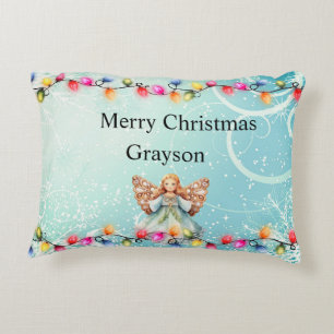 Gepersonaliseerde naam Christmas Accent Pillow Kussen
