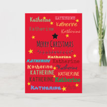 Gepersonaliseerde naam Christmas Kaart