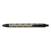 Gepersonaliseerde naam Classic Floral Zwarte Inkt Pen (Achterkant)