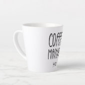 Gepersonaliseerde naam Coffee Maniac - Grappig Latte Mok (Linkerhoek)