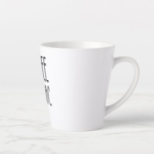 Gepersonaliseerde naam Coffee Maniac - Grappig Latte Mok (Rechts)