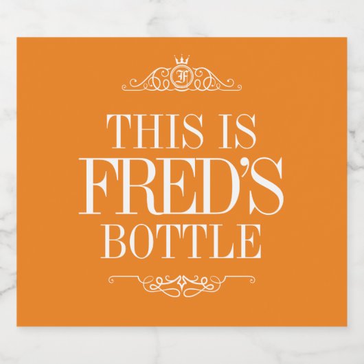 Gepersonaliseerde naam | Creëer Uw eigen dranklabe Likeurfles Etiket (Enkel label)