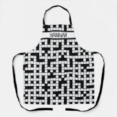 Gepersonaliseerde naam Crossword Puzzle Pattern Sc Schort (Voorkant)