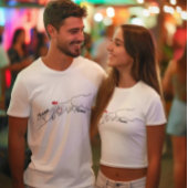 Gepersonaliseerde Naam & datum Ontwerp Custom Hand T-shirt