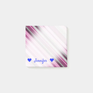 Gepersonaliseerde Naam + De roze/Paarse/Grijze Post-it® Notes
