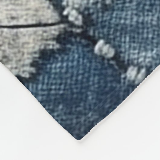 Gepersonaliseerde naam denim patches voor u fleece deken (Hoek)