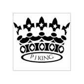 Gepersonaliseerde naam Design Crown Rubberstempel (Afrduk)