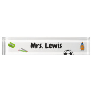Gepersonaliseerde Naam Desk Bord voor Docent Cus Naambordje