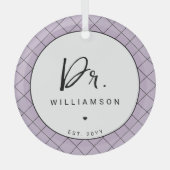 Gepersonaliseerde naam Dr Minimalist Doctor Afstud Glas Ornament (Voorkant)