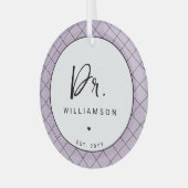 Gepersonaliseerde naam Dr Minimalist Doctor Afstud Glas Ornament (Voorkant links)