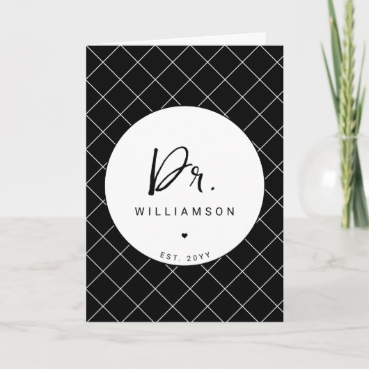 Gepersonaliseerde naam Dr Minimalist Doctor Afstud Kaart (Voorkant)
