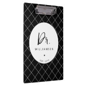 Gepersonaliseerde naam Dr Minimalist Doctor Afstud Klembord (Rechts)