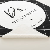 Gepersonaliseerde naam Dr Minimalist Doctor Afstud Sherpa Deken (3/4)