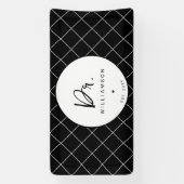 Gepersonaliseerde naam Dr Minimalist Doctor Afstud Spandoek (Verticaal)