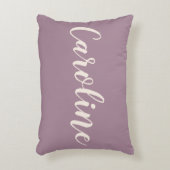 Gepersonaliseerde naam Dusty Paarse minimalistisch Accent Kussen (Voorkant(Verticaal))