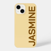 Gepersonaliseerde naam Eenvoudig Minimaal Monogram iPhone Hoesje (Achterkant)