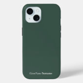 Gepersonaliseerde naam Elegant Mineraal Groen Grij Case-Mate iPhone Case (Achterkant)