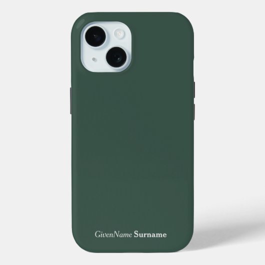 Gepersonaliseerde naam Elegant Mineraal Groen Grij Case-Mate iPhone Case (Achterkant)