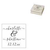 Gepersonaliseerde naam en datum Bruiloft op maat g Rubberstempel (Gestempeld)