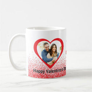 Gepersonaliseerde naam en foto Valentijns Koffiemok