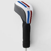 Gepersonaliseerde naam en initiaal golfheadcover (Schuin)