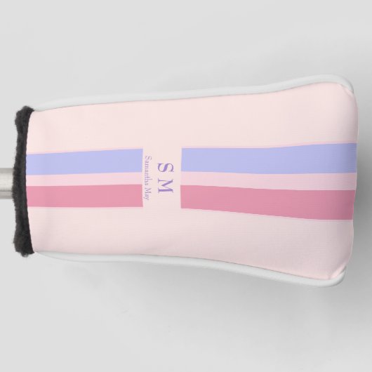 Gepersonaliseerde naam en initiaal golfheadcover (Voorkant)