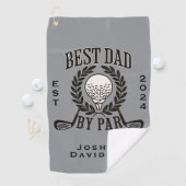 Gepersonaliseerde naam en jaar Beste vader van Par Golfhanddoek (Insitu)