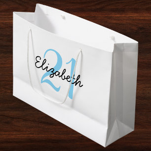 Gepersonaliseerde naam en leeftijd Verjaardag Groot Cadeauzakje