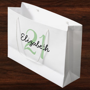 Gepersonaliseerde naam en leeftijd Verjaardag Groot Cadeauzakje