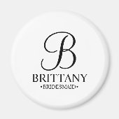 Gepersonaliseerde naam en monogram van het bruidsm magneet (Voorkant)